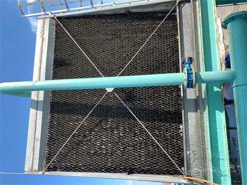 How often must the cooling tower filler be replaced?