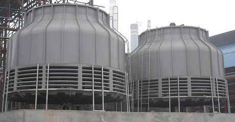 Solutions for noise reduction and shock absorption of circular cooling towers