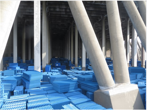 Replacement method for packing of cooling tower