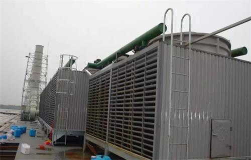 Central air conditioning cooling tower maintenance and cleaning