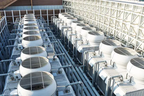 What are the precautions for the cooling tower when the typhoon is coming?