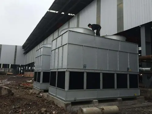 A closed cooling tower requires several water pumps
