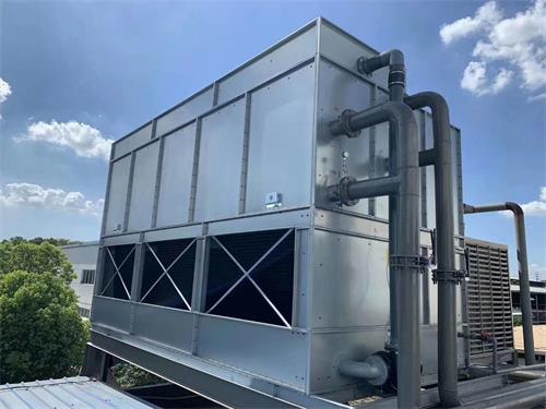 Precautions for testing after installing a closed cooling tower
